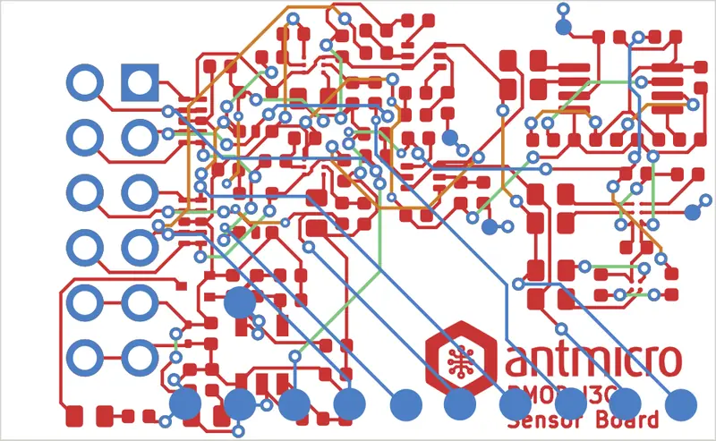 Antmicro PMOD I3C sensor board routed by TraceMaker