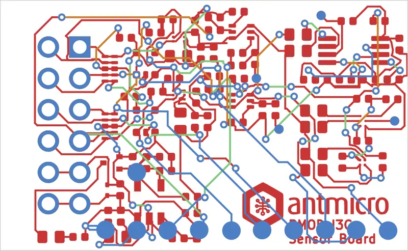 Antmicro PMOD I3C sensor board routed by tscircuit