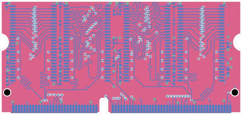Antmicro STM32H7 HDMI SO-DIMM board as its designers routed it