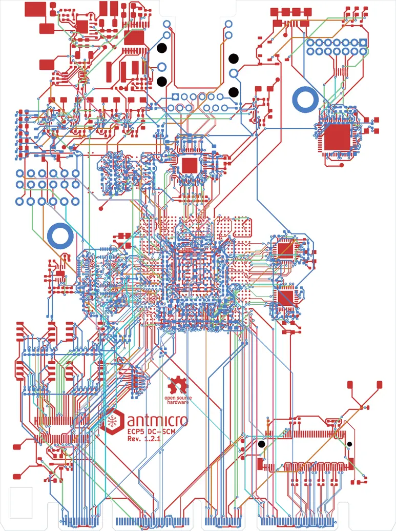 Antmicro ECP5 DC-SCM routed by TraceMaker
