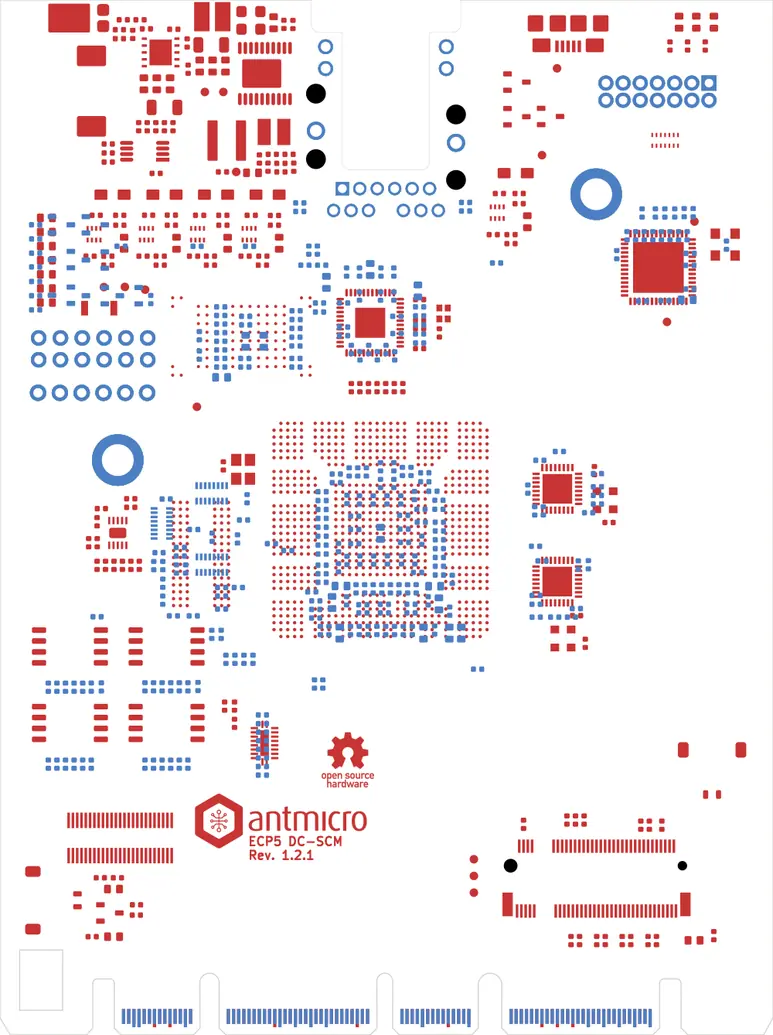 Antmicro ECP5 DC-SCM routed by tscircuit
