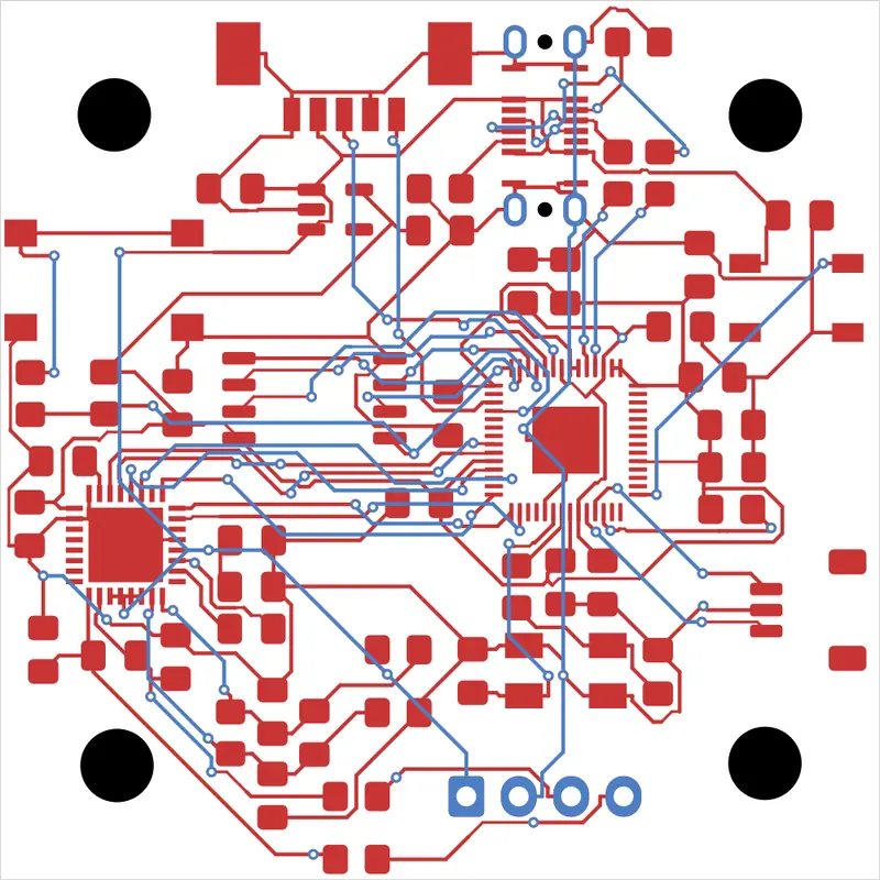 Ender-3 load-cell bed-levelling sensor routed by Freerouting