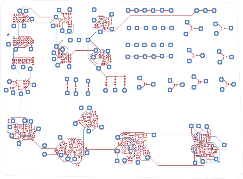 discretesim test board routed by Freerouting