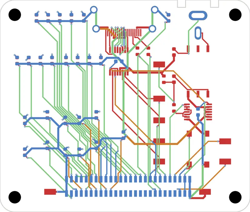 ECP5 BGA-381 FT2232HQ FIFO board routed by Freerouting