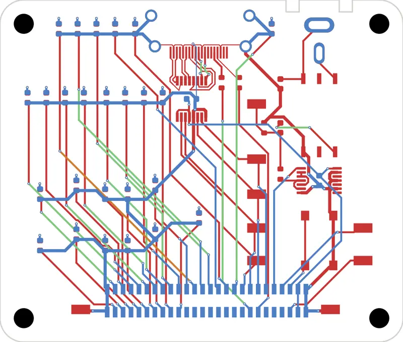 ECP5 BGA-381 FT2232HQ FIFO board routed by TraceMaker