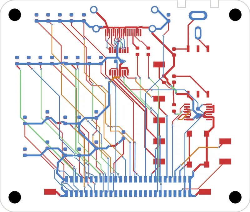 ECP5 BGA-381 FT2232HQ FIFO board routed by tscircuit