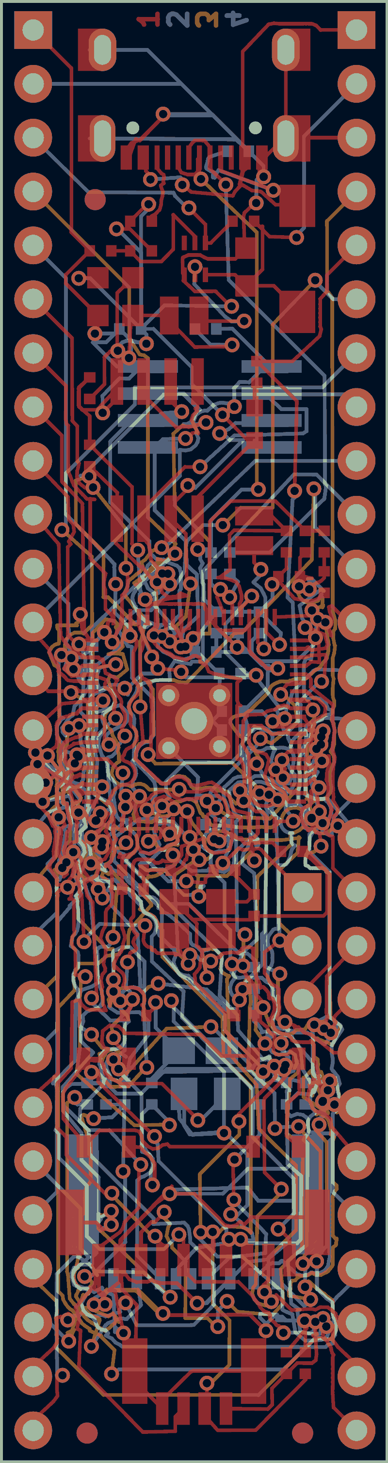 RP2350-PICO2-BB48 routed by tscircuit, all copper layers