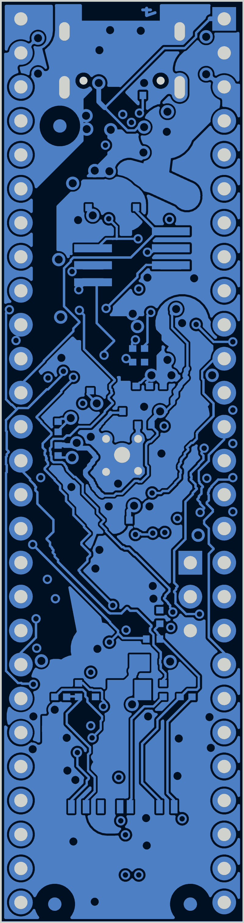 RP2350-PICO2-BB48 routed by Zap!, B.Cu
