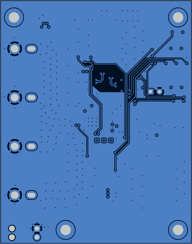 Antmicro CVBS-to-MIPI bridge as its designers routed it, B.Cu