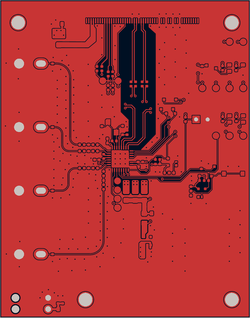 Antmicro CVBS-to-MIPI bridge as its designers routed it, F.Cu