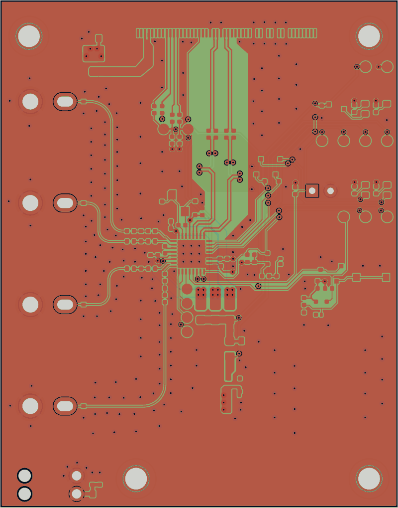 Antmicro CVBS-to-MIPI bridge as its designers routed it, all copper layers