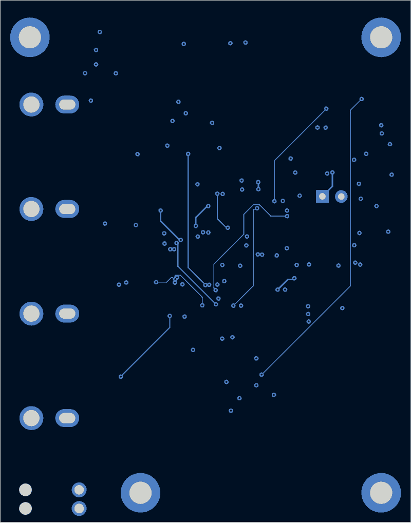 Antmicro CVBS-to-MIPI bridge routed by tscircuit, B.Cu