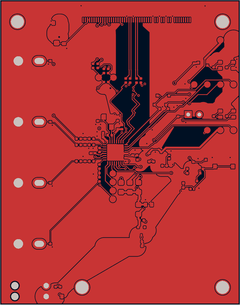 Antmicro CVBS-to-MIPI bridge routed by Zap!, F.Cu