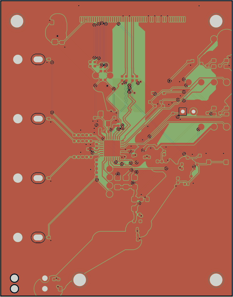 Antmicro CVBS-to-MIPI bridge routed by Zap!, all copper layers