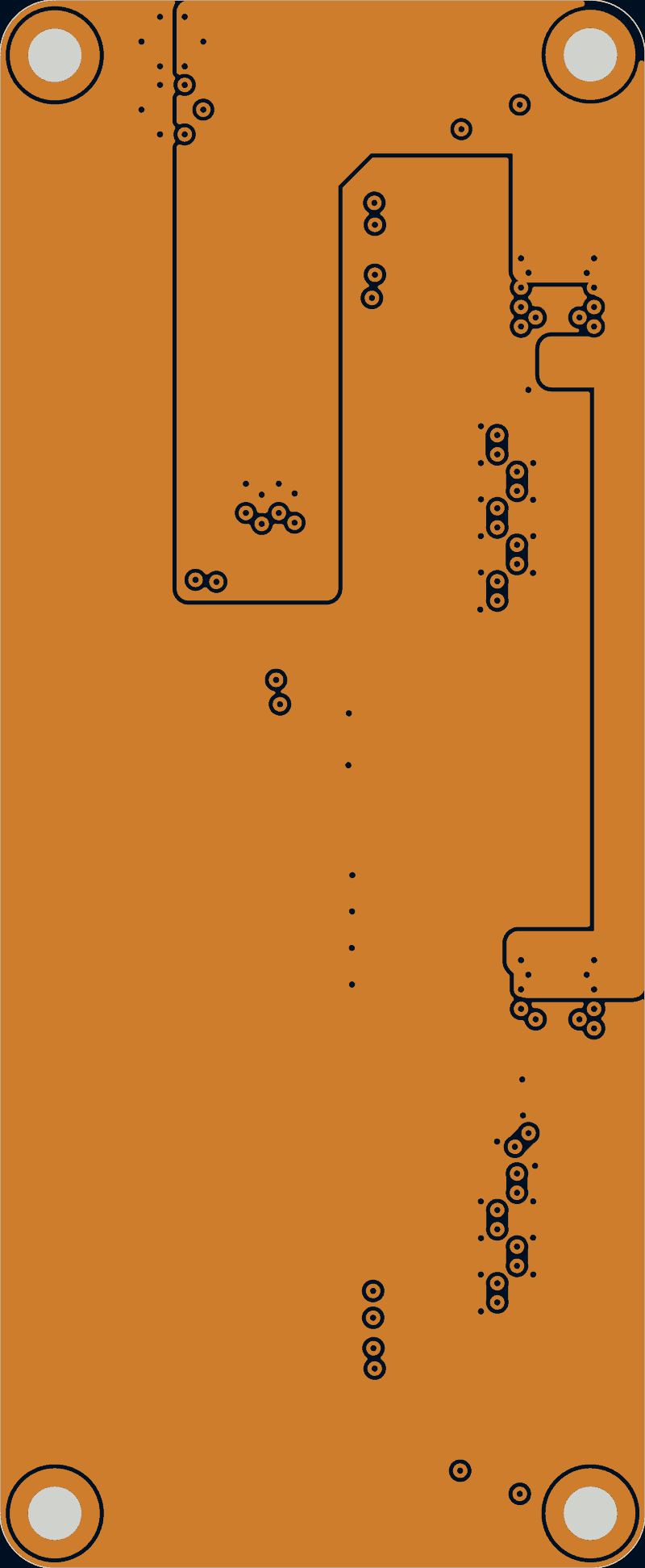 Antmicro dual IPEX CSI interposer as its designers routed it, In2.Cu