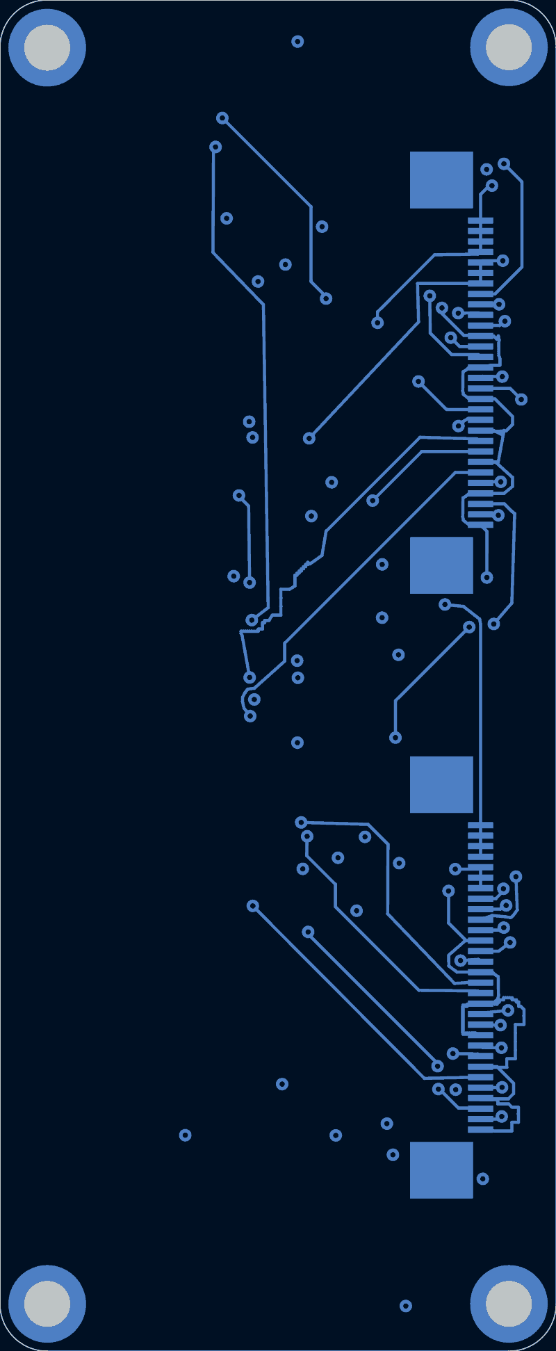 Antmicro dual IPEX CSI interposer routed by tscircuit, B.Cu