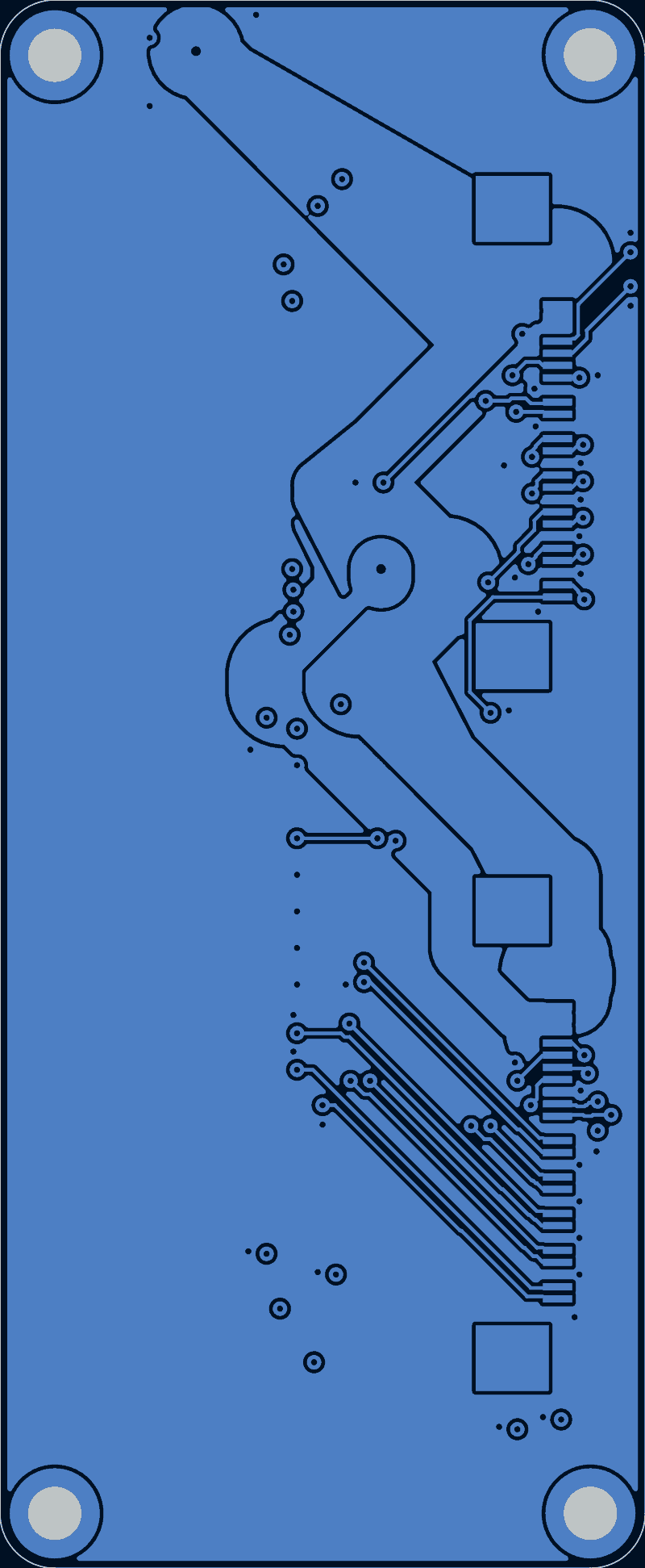 Antmicro dual IPEX CSI interposer routed by Zap!, B.Cu
