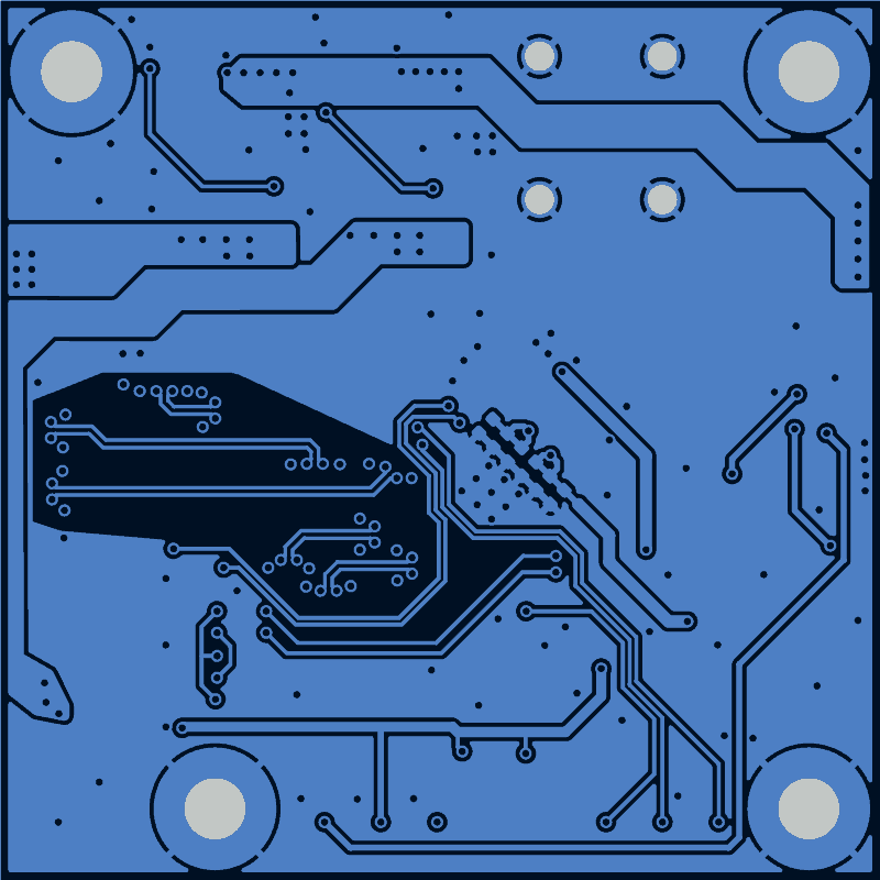 Antmicro GMSL serializer as its designers routed it, B.Cu