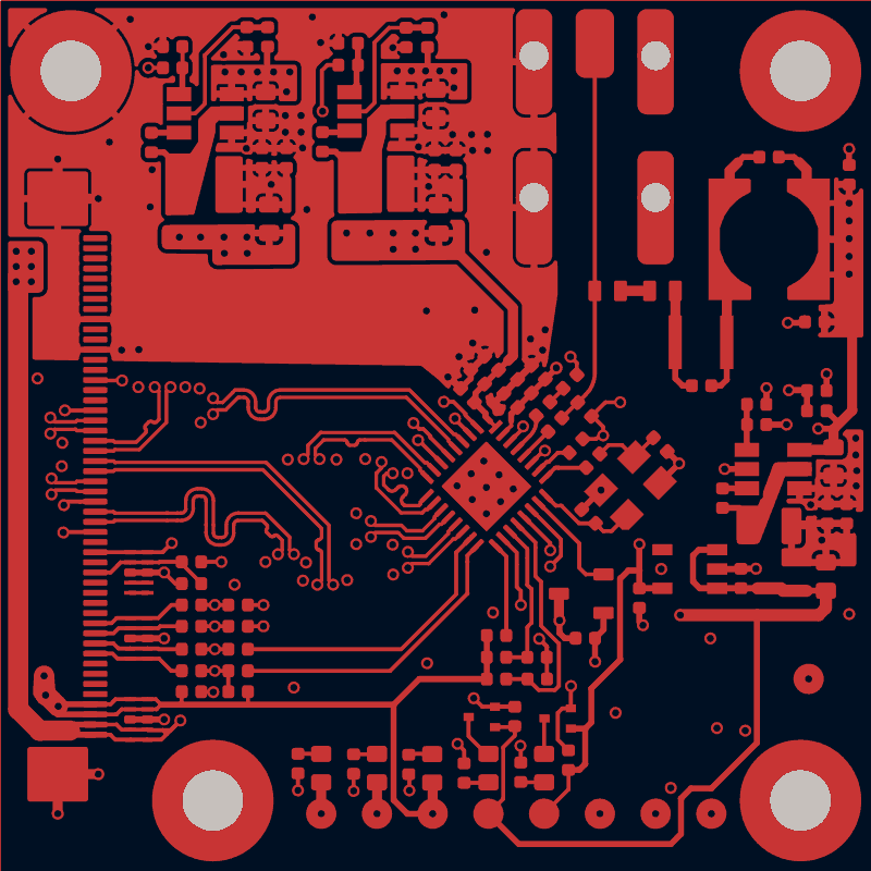 Antmicro GMSL serializer as its designers routed it, F.Cu