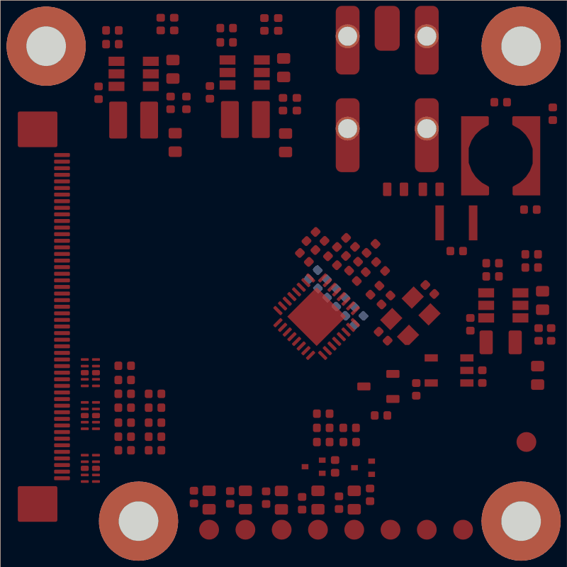 Antmicro GMSL serializer routed by tscircuit, all copper layers