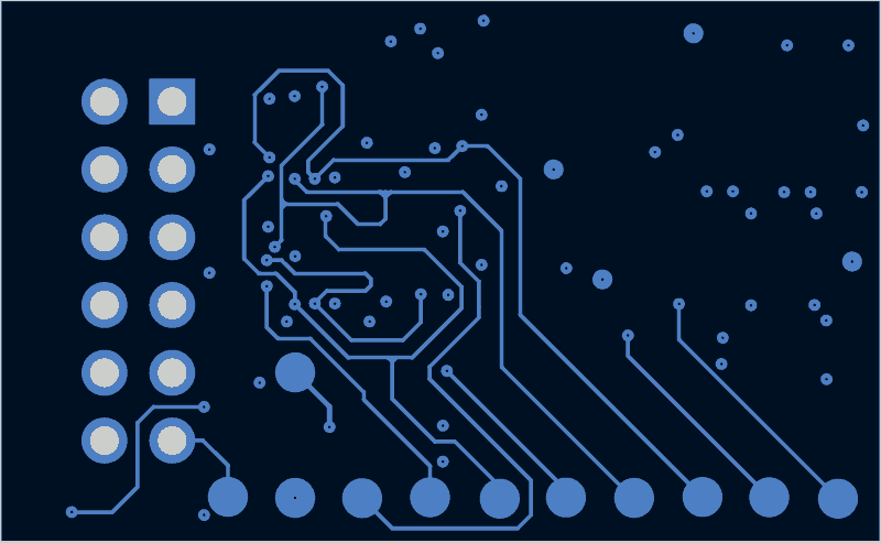Antmicro PMOD I3C sensor board as its designers routed it, B.Cu