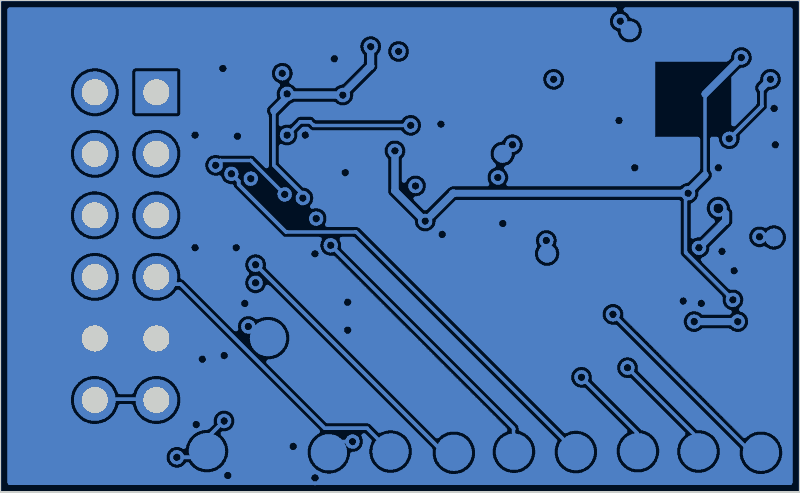 Antmicro PMOD I3C sensor board routed by Zap!, B.Cu