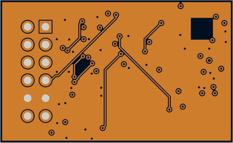 Antmicro PMOD I3C sensor board routed by Zap!, In2.Cu