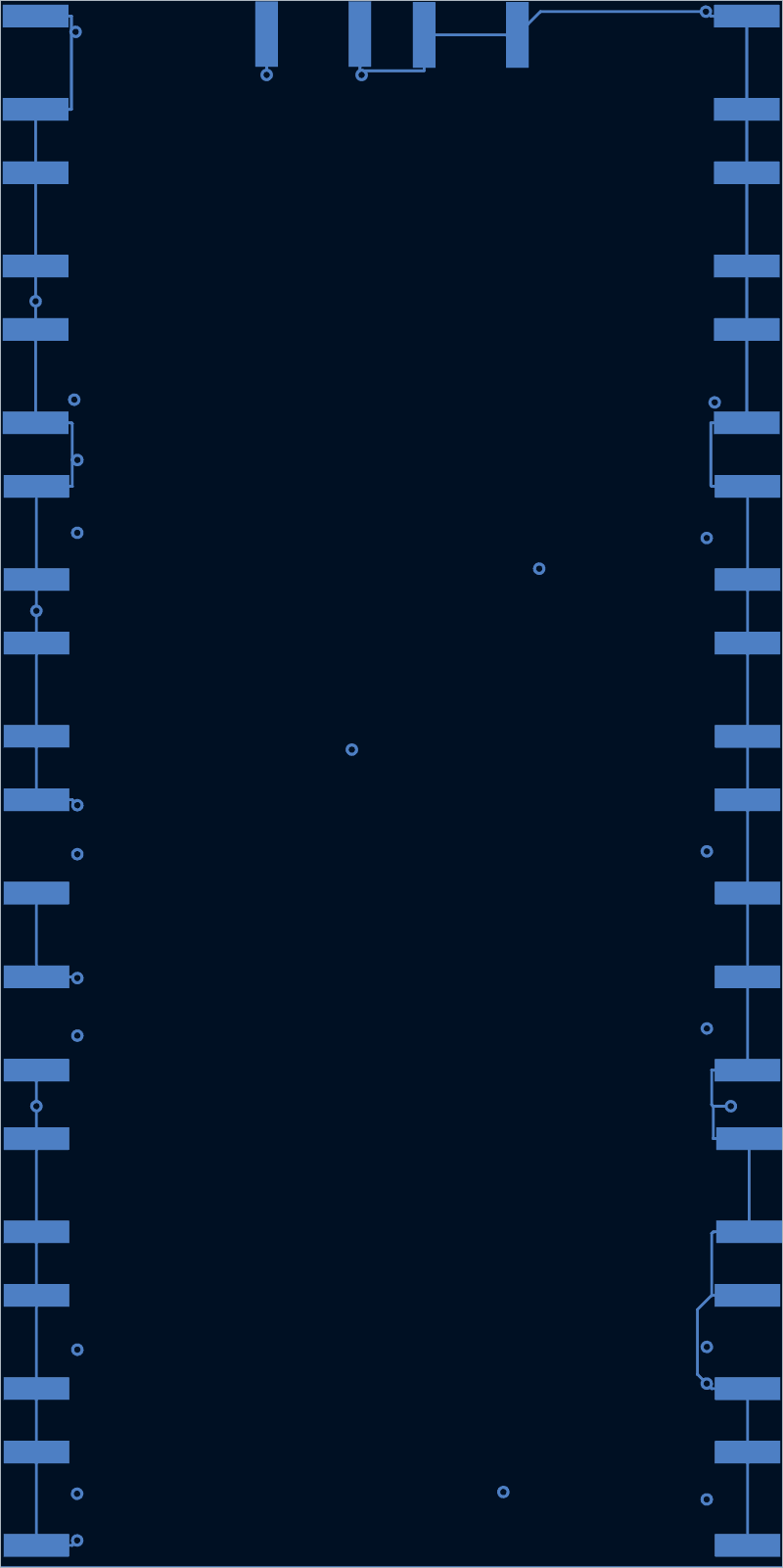 Antmicro signal-integrity test board routed by Freerouting, B.Cu