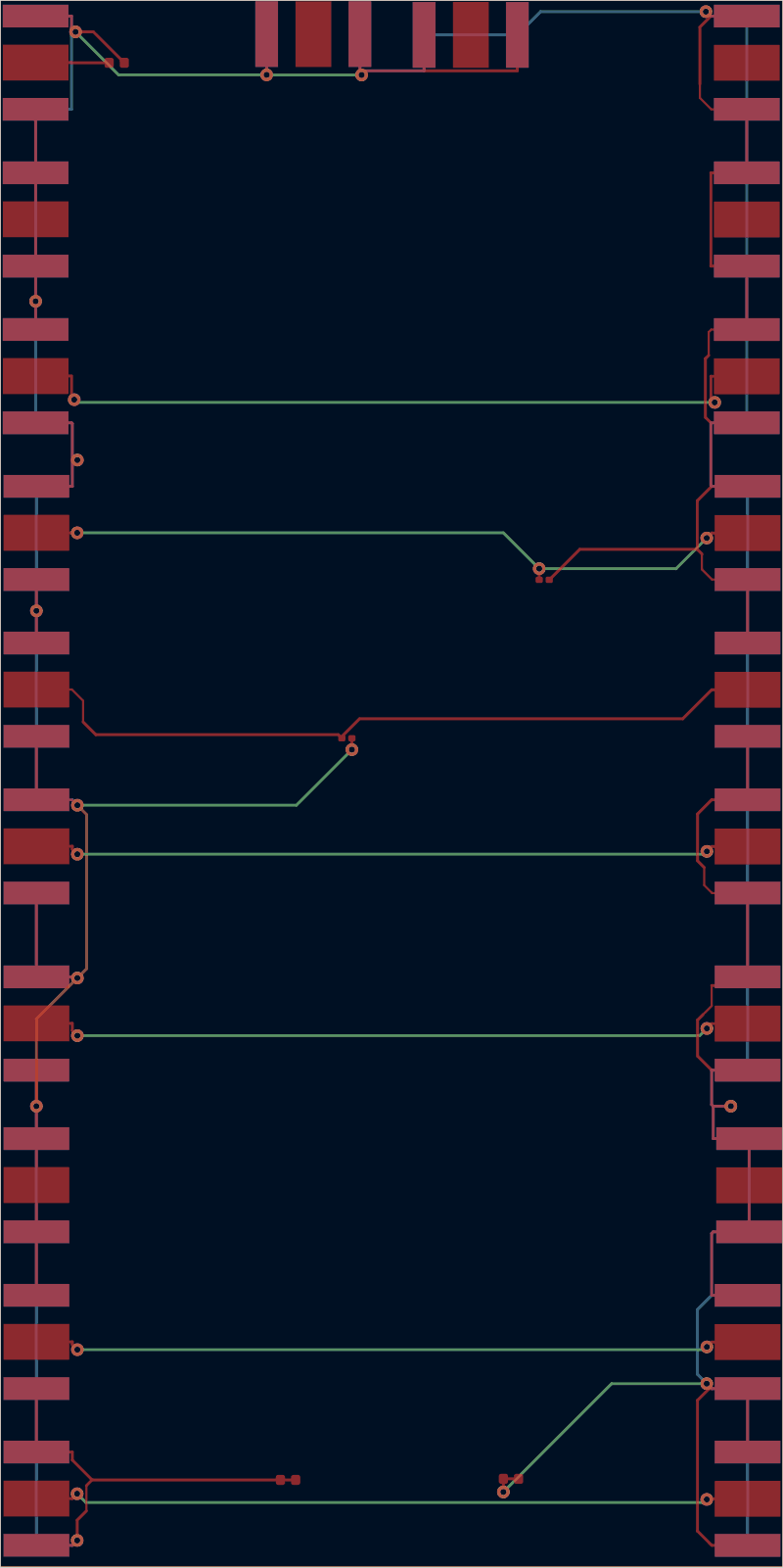 Antmicro signal-integrity test board routed by Freerouting, all copper layers