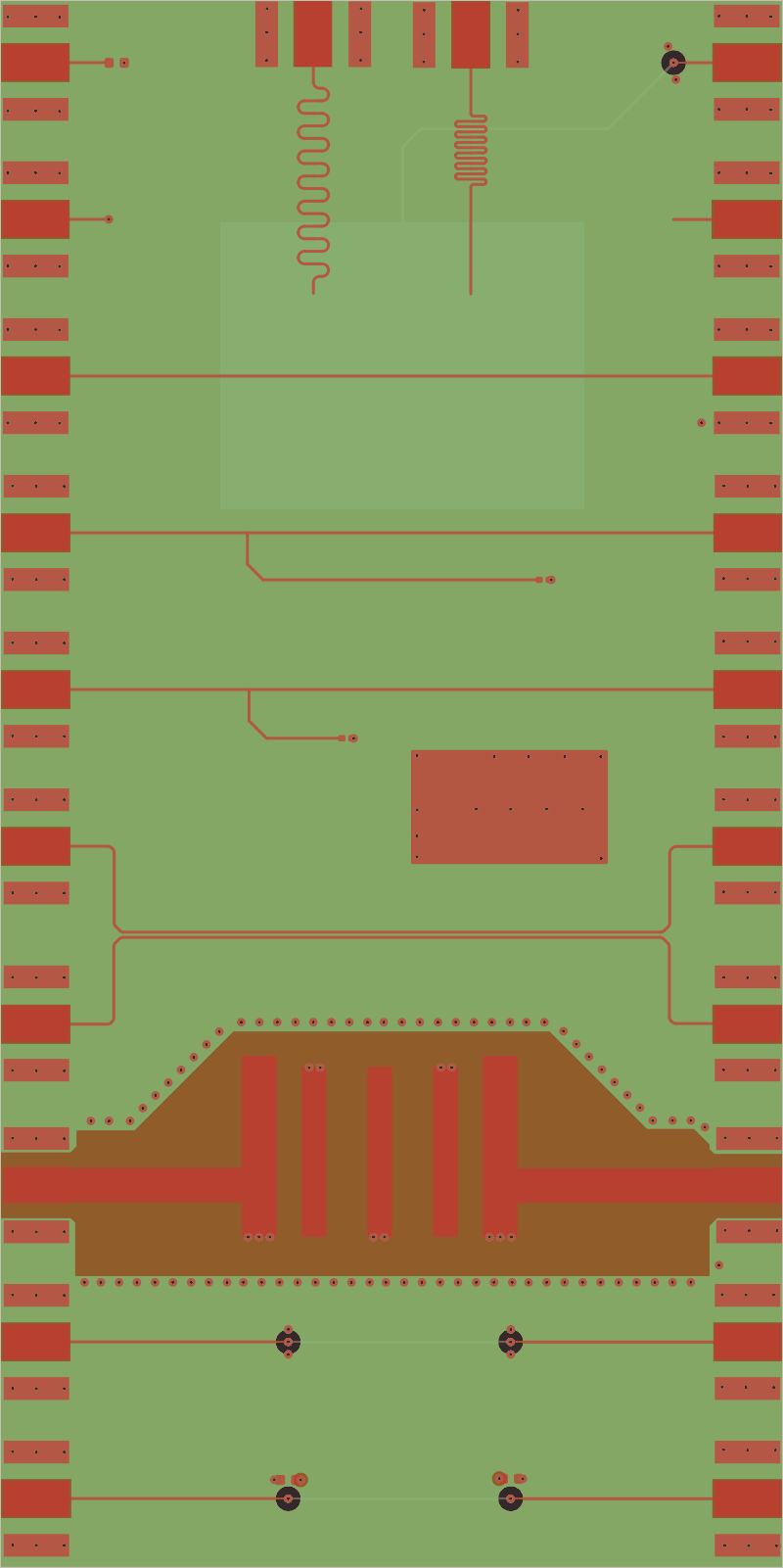 Antmicro signal-integrity test board as its designers routed it, all copper layers