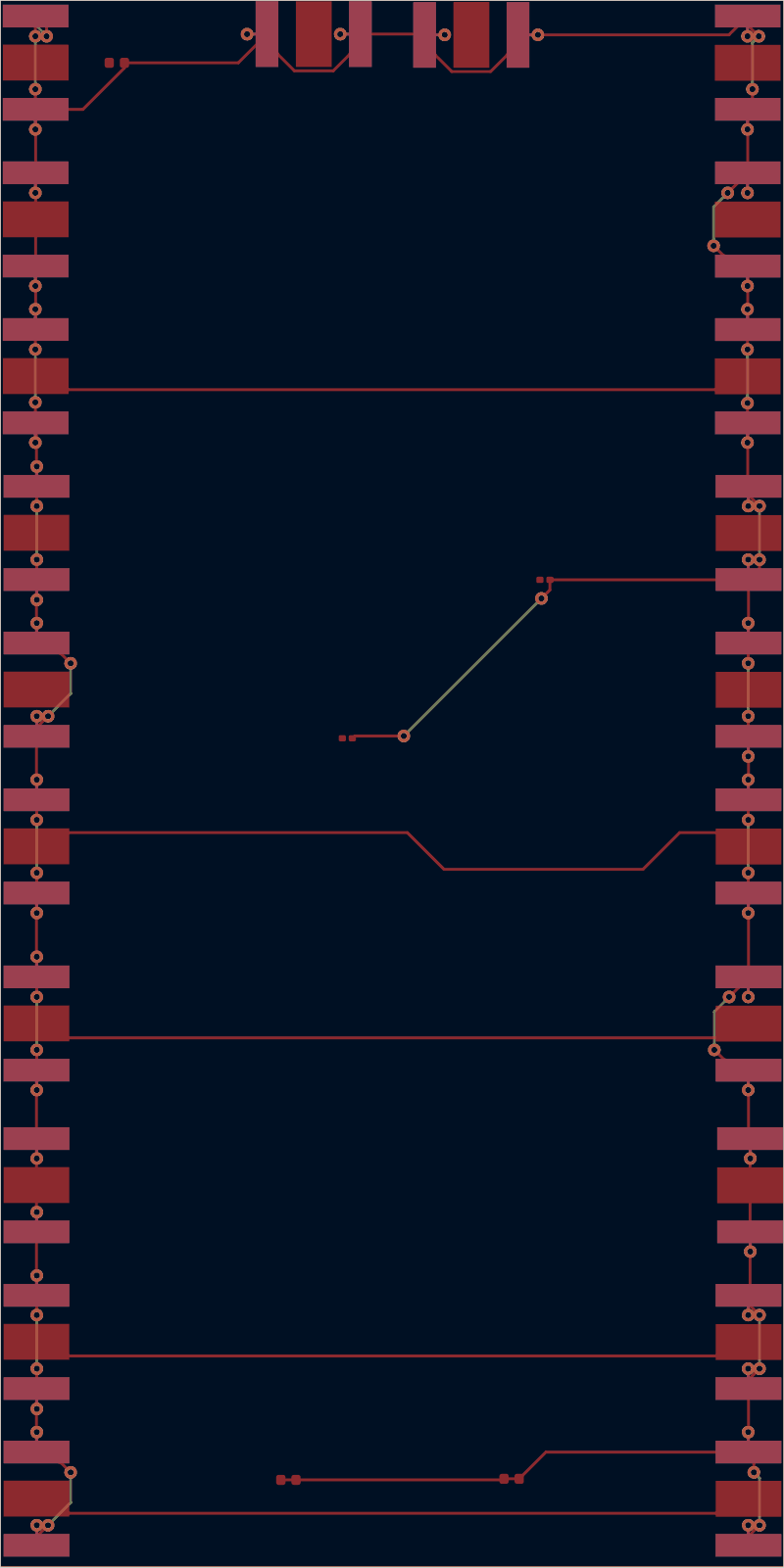 Antmicro signal-integrity test board routed by TraceMaker, all copper layers