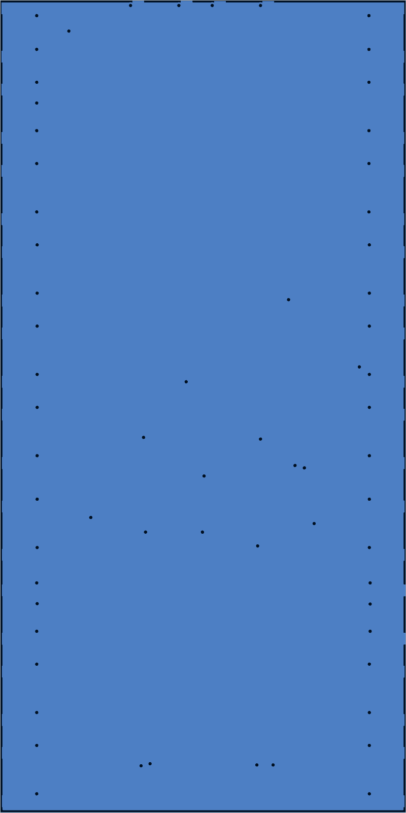 Antmicro signal-integrity test board routed by Zap!, B.Cu
