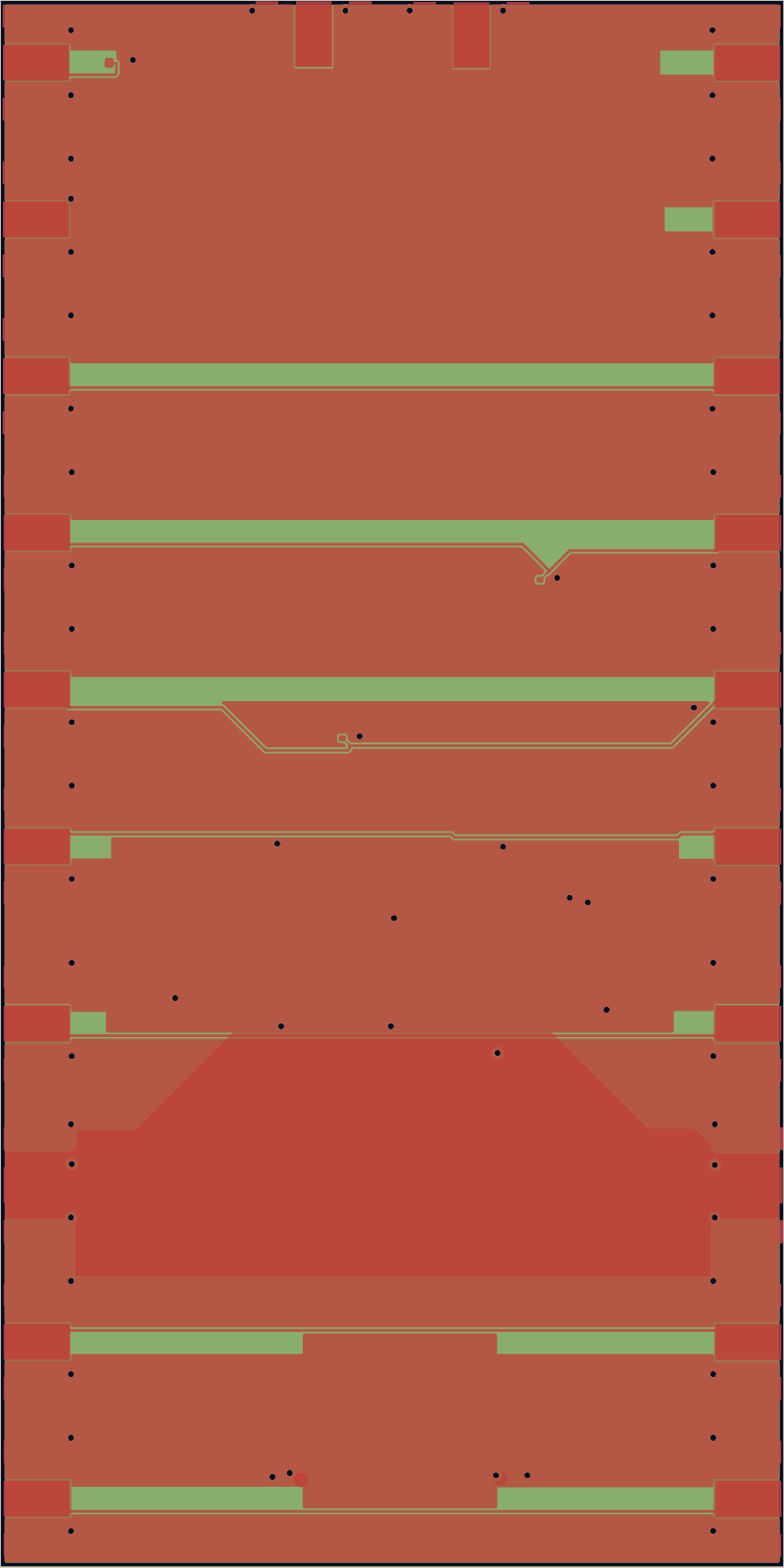 Antmicro signal-integrity test board routed by Zap!, all copper layers