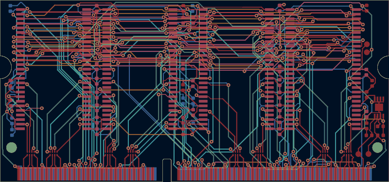 Antmicro STM32H7 HDMI SO-DIMM board routed by Freerouting, all copper layers