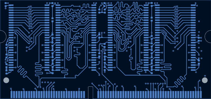 Antmicro STM32H7 HDMI SO-DIMM board as its designers routed it, B.Cu