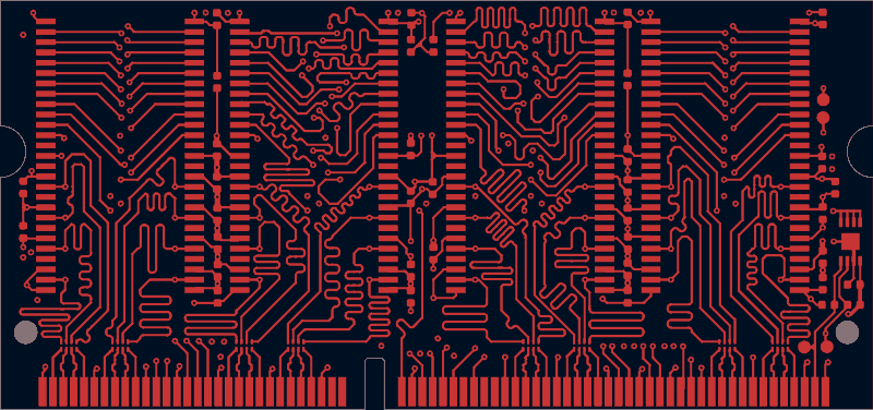 Antmicro STM32H7 HDMI SO-DIMM board as its designers routed it, F.Cu