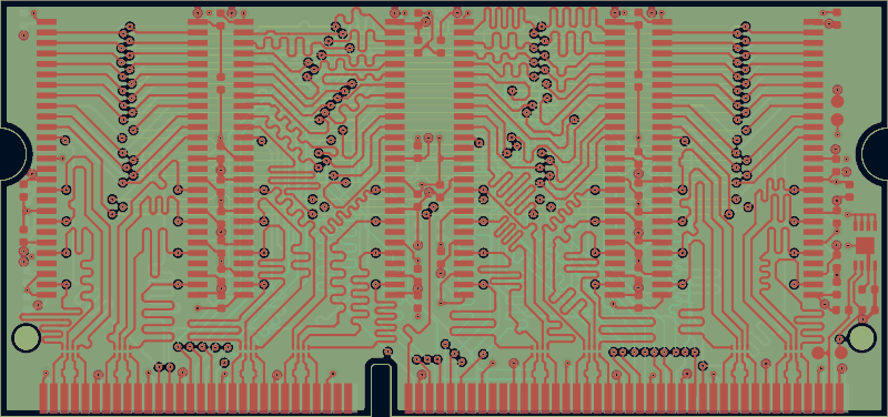 Antmicro STM32H7 HDMI SO-DIMM board as its designers routed it, all copper layers