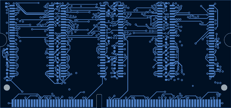 Antmicro STM32H7 HDMI SO-DIMM board routed by TraceMaker, B.Cu