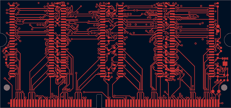 Antmicro STM32H7 HDMI SO-DIMM board routed by TraceMaker, F.Cu