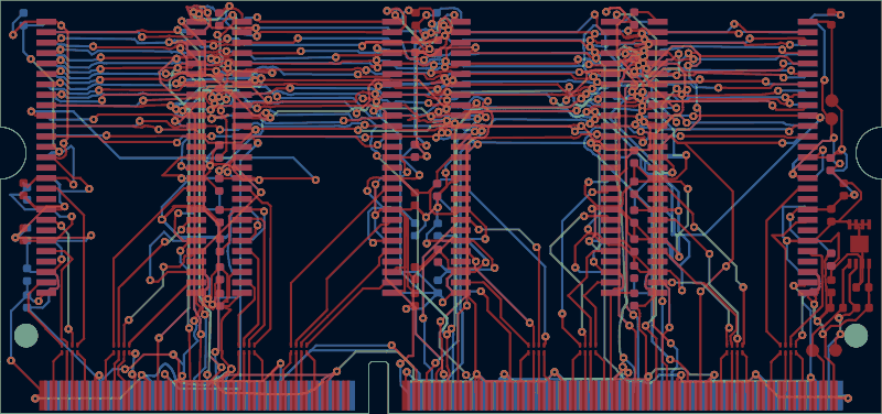 Antmicro STM32H7 HDMI SO-DIMM board routed by tscircuit, all copper layers