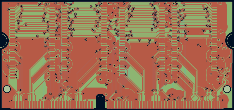 Antmicro STM32H7 HDMI SO-DIMM board routed by Zap!, all copper layers