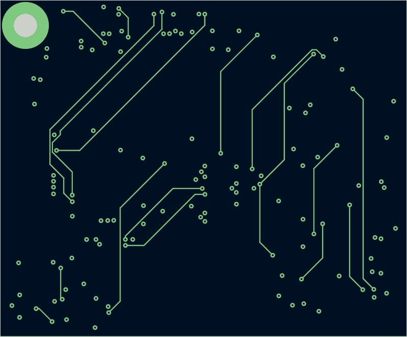 Antmicro CM4 baseboard LVDS adapter routed by Freerouting, In1.Cu