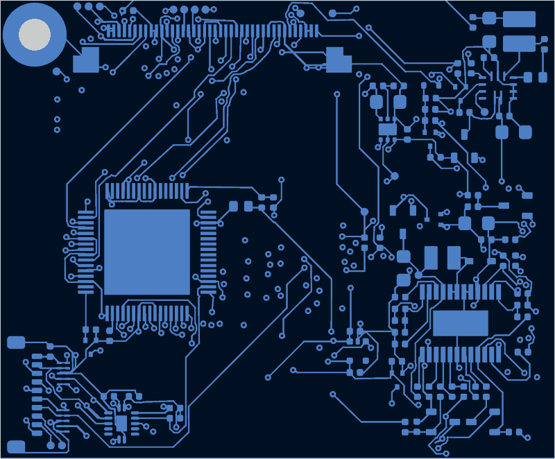 Antmicro CM4 baseboard LVDS adapter routed by tscircuit, B.Cu
