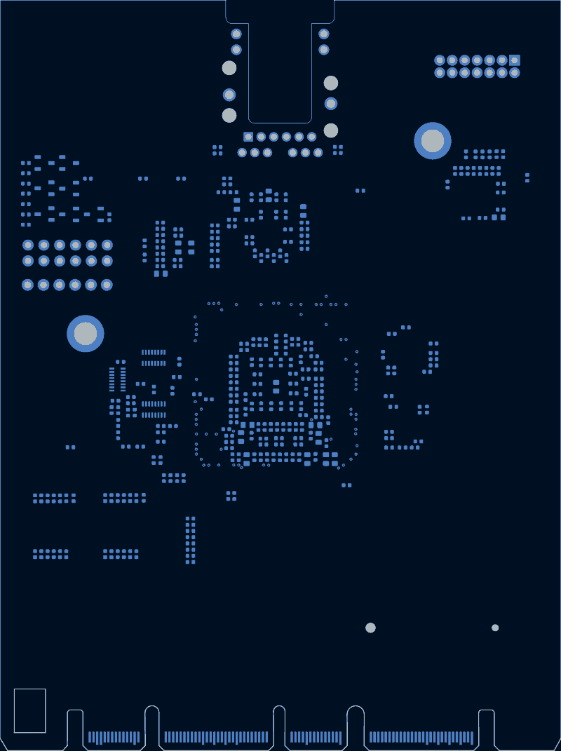 Antmicro ECP5 DC-SCM routed by Freerouting, B.Cu