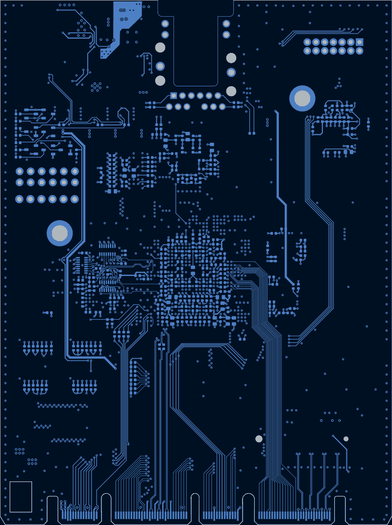 Antmicro ECP5 DC-SCM as its designers routed it, B.Cu