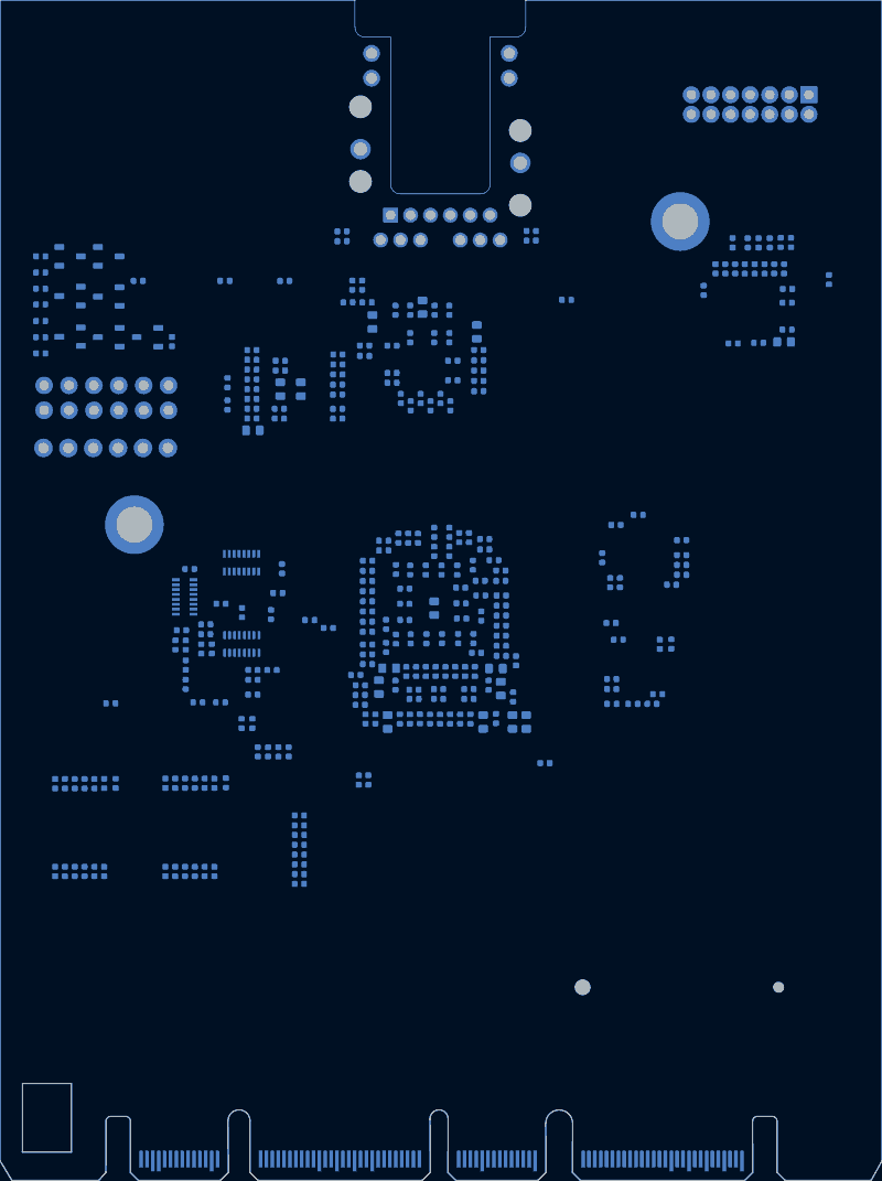 Antmicro ECP5 DC-SCM routed by tscircuit, B.Cu