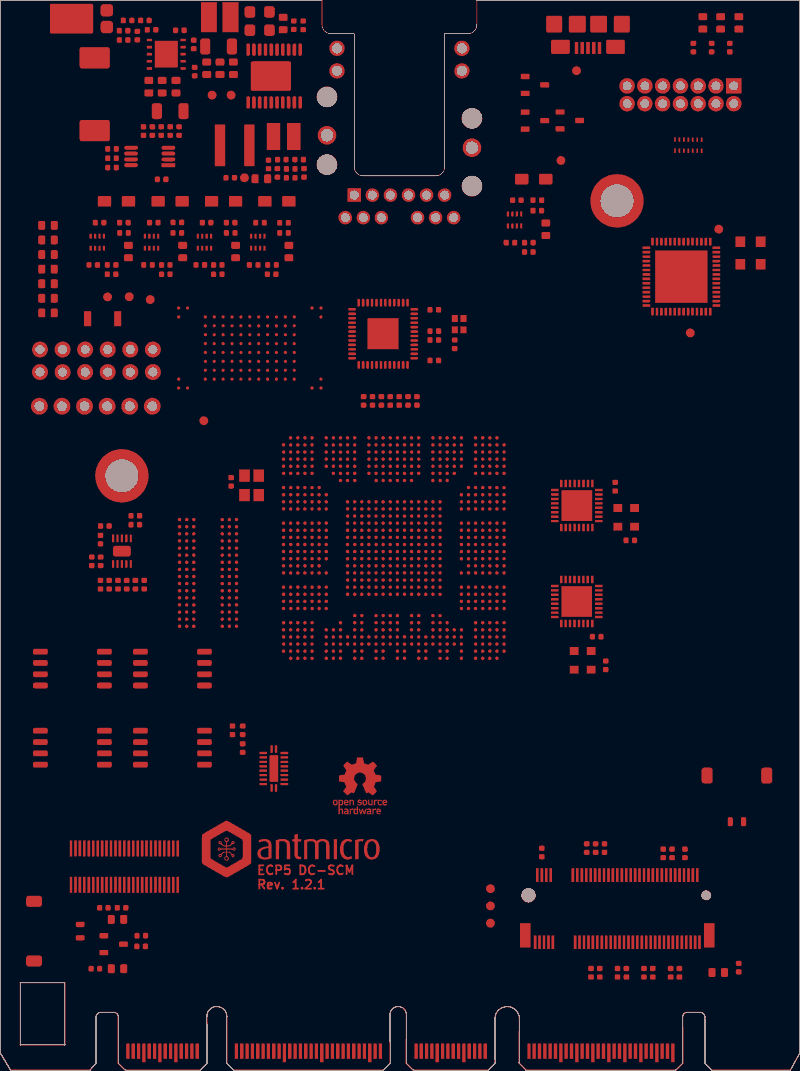 Antmicro ECP5 DC-SCM routed by tscircuit, F.Cu