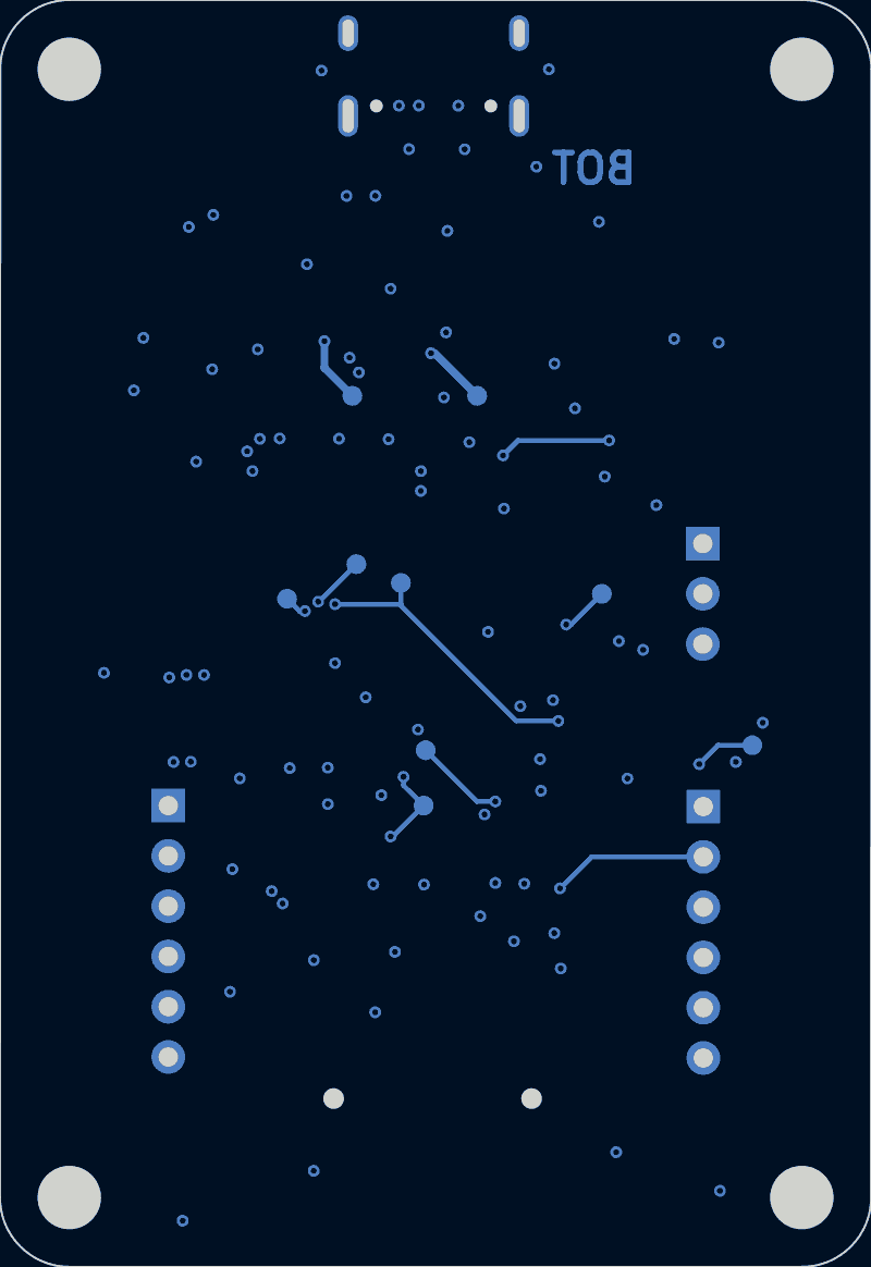 FTDI JTAG programmer routed by Freerouting, B.Cu