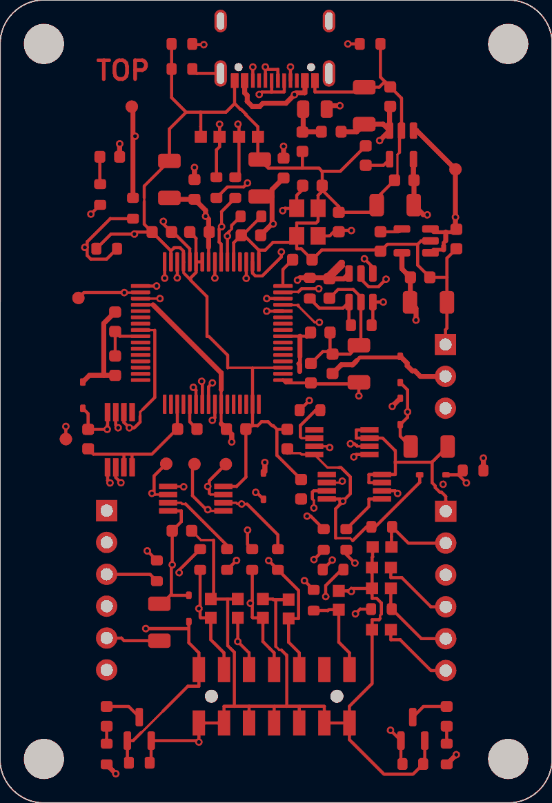 FTDI JTAG programmer routed by Freerouting, F.Cu