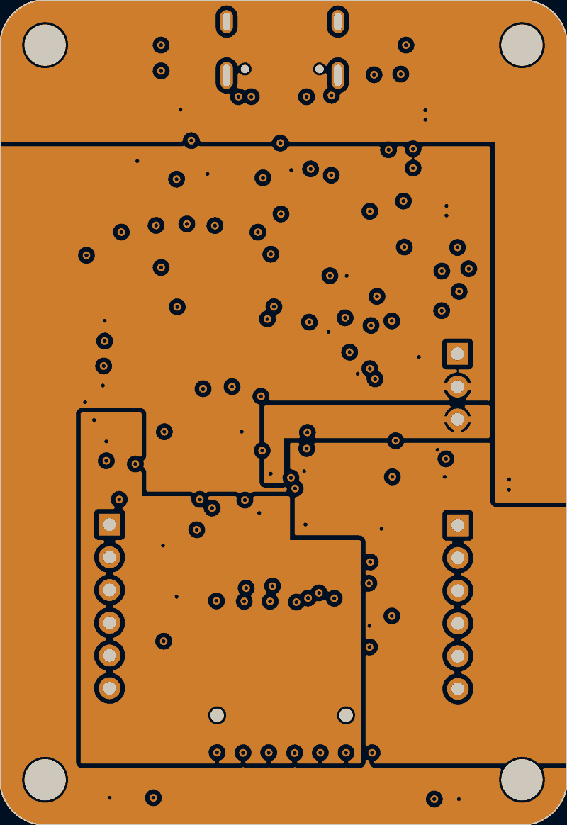 FTDI JTAG programmer as its designers routed it, In2.Cu